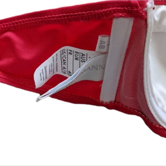 ZIMMERMANN Separates Sculpt Crimson/Cobalt Bikini NWOT - Picture 6 of 10